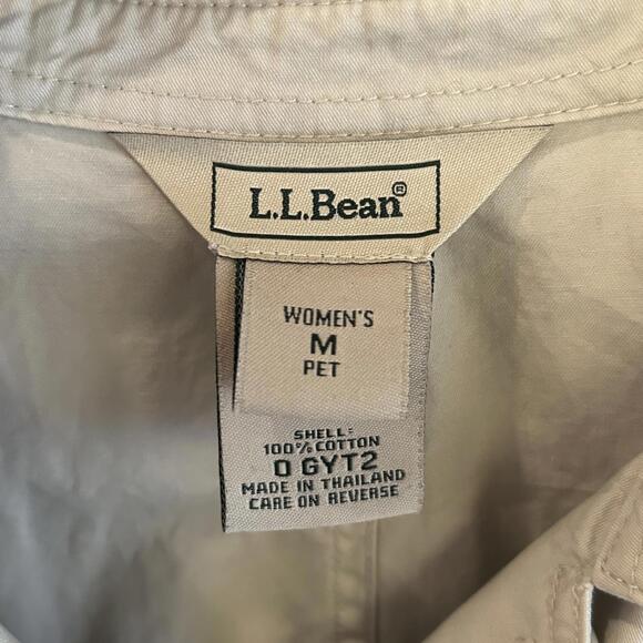 L.L. Bean Women's Utility Jacket Beige Size PM Outdoors - Picture 7 of 8